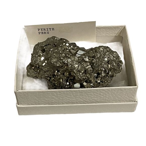 Pyrite Natrual Stone From Peru (10 oz.) Beautiful Gold Colored Specimen - Picture 9 of 13